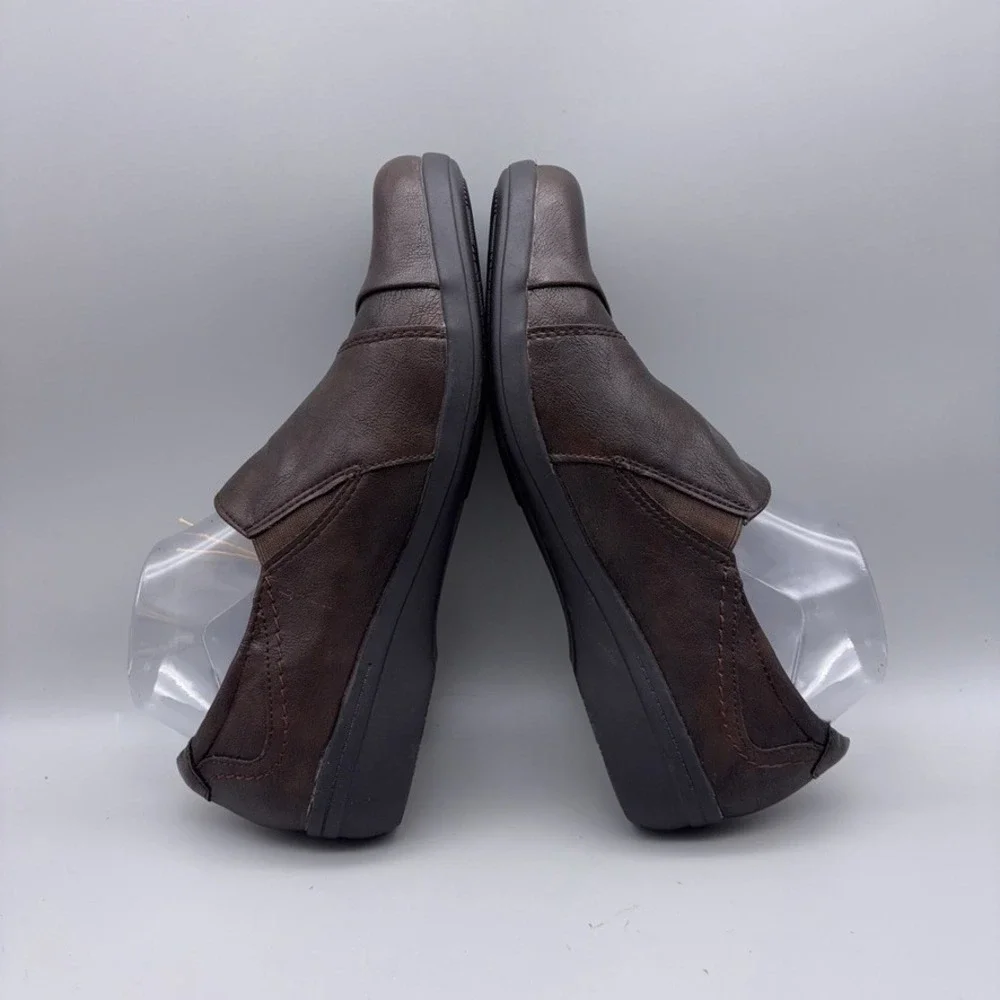 Earth Spirit Shoes Women 11 Brown Plain Cushioned Comfort Slip On Casual Loafers